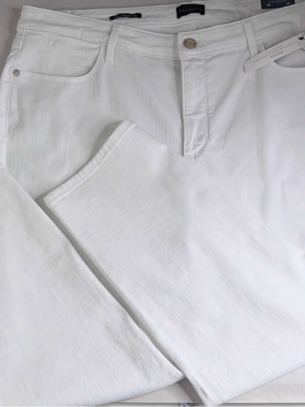 New Talbots White Jegging Crop 18W Plus High-waist Slimming Panel